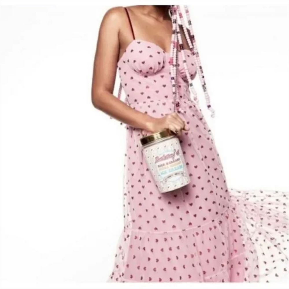 Betsey Johnson Heart Mesh Midi Dress - NWT 💘